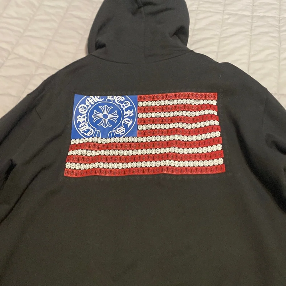 Chrome Hearts | Shirts | Chrome Hearts American Flag Hoodie | Poshmark